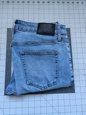 Express Light Blue Denim Jeans with Black Patch